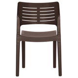 Garden Chair Set of 2 Mocha Polypropylene Standard Ergonomic 317730