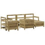 ZNTS 7 Piece Garden Sofa Set Impregnated Wood Pine 3250539