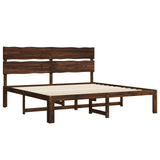 Double Bed Frame with Headboard ROSTOCK Dark Brown 180 x 200 cm 3405494