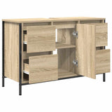 Basin Cabinet with Drawers Sonoma Oak 90x34.5x60 cm 861888