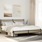 Metal Bed Frame without Mattress Sonoma Oak 180x200 cm Super King 3308495