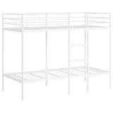 Bunk Bed without Mattress White 90x190 cm Single Steel 42000328