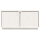 TV Cabinet White 80x35x40.5 cm Solid Wood Pine 814470