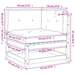 ZNTS Garden Sofas Corner with Cushions 2 pcs Impregnated Wood Pine 838076