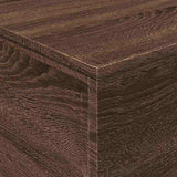 Coffee Table with LED Lights Brown Oak 90x50x40 cm 839881