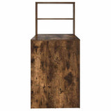 Desk with Shelf Smoked Oak 113 x 54 x 120 cm Engineered Wood 869278