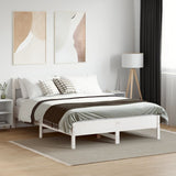 Bed Frame without Mattress White 160x200 cm Solid Wood Pine 3216207