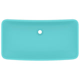 Luxury Basin Rectangular Matt Light Green 71x38 cm Ceramic 146958