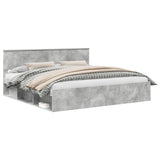 Bed Frame with Headboard Concerte 200 x 200 cm Solid Pine Wood 3410558