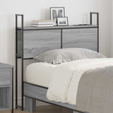 Storage Headboard with Charging Station Grey sonoma 90 cm 859788