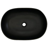 Countertop Basin Black Oval 59x40x14 cm Ceramic 155102