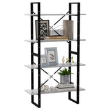 4-Tier Book Cabinet Concrete Grey 80x30x140 cm Engineered Wood 806461
