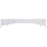 Wind Screen Sand White Non-woven fabric and wood 1200 x 80 cm 47186