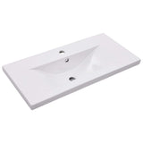 Sink Cabinet with Built-in Basin Concrete Grey Engineered Wood 3071553