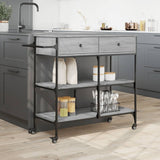 Kitchen Trolley Grey Sonoma 105x42x95 cm Engineered Wood 842379