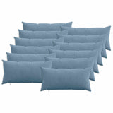 Cushion Cover 12 pcs HEERLEN Blue 40 x 80 cm Corduroy 909918
