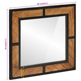 Bathroom Mirror 60x1x55 cm Solid Wood Acacia 372750
