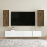 TV Cabinets 2 pcs Smoked Oak 30.5x30x90 cm Engineered Wood 815748