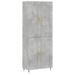 Highboard Concrete Grey 69.5x34x180 cm Engineered Wood 3199669