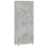 Highboard Concrete Grey 69.5x34x180 cm Engineered Wood 3199669
