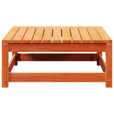 Garden Footstool Wax Brown 70x70x30 cm Solid Wood Pine 837939