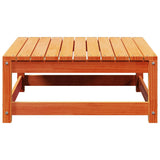 Garden Footstool Wax brown Solid pine wood 70 x 70 x 30 cm 837939