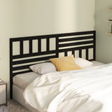 Bed Headboard Black Solid Pine Wood 186 cm x 4 cm x 100 cm 814163