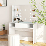 Makeup Table White MDF with melamine surface Medium Makeup Table 331538