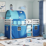 Bunk Bed without Mattress Blue 90x190 cm Single Solid Wood Pine 3283998