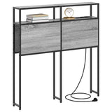 Storage Headboard with Shelf Grey sonoma 100 cm Engineered wood 859738