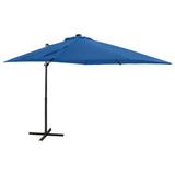 Cantilever Garden Parasol Azure Blue Polyester, Aluminium Large 312325