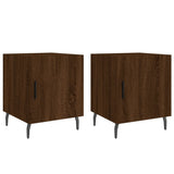 Bedside Cabinets 2 pcs Brown Oak 40x40x50 cm Engineered Wood 827611