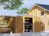 8 x 6ft Galvanised Steel Shed, with Double Door - Brown T3398P318630