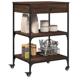 Kitchen Trolley Brown Oak 60x48x89.5 cm Engineered Wood 842375