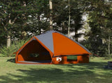 Teepee Tent 8-Person Grey and Orange 490 x 410 x 210 cm 42004070
