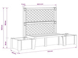 Garden Bench Kopenhagen Anthracite 173 x 49 x 135.5 cm PP 42041747