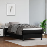 Box Spring Bed Frame Black Single Faux Leather 3121181
