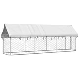Outdoor Dog Kennel with Roof 400x100x150 cm 171497