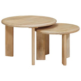 Nesting Coffee Tables 2 pcs Black Solid Mango Wood 4104650