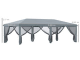 3 x 6m Pop Up Gazebo, Outdoor Canopy Shelter, Marquee Party Wedding Tent with 6 Mesh Walls and Carry T3398P325137