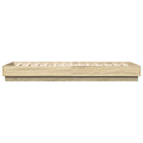 Bed Frame with LED Sonoma Oak 80 x 200 cm Engineered Wood 8009004