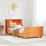 Bed Frame without Mattress Wax Brown 75x190 cm Small Single Solid Wood Pine 3323793