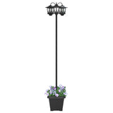 3-Head Lamp Post with Planter Black 32 x 32 x 188 cm 42042696