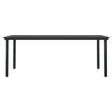 7 Piece Garden Dining Set Black 3099093