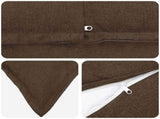Cushion Cover 6 pcs HOUTEN Taupe 80 x 80 cm Faux Linen 921556