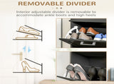 Two-Drawer Minimalistic 10-Shoe Cabinet - Black T3398P423894