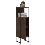 Bathroom Cabinet Brown Oak 33x33x120.5 cm Engineered Wood 842470
