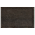 Table Top Dark Brown 100x60x cm Treated Solid Wood Oak 3156433