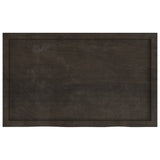 Table Top Dark Brown 100x60x cm Treated Solid Wood Oak 3156433