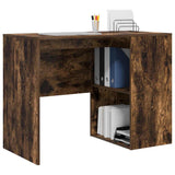 Desk with Shelf Smoked Oak 102 x 50 x 75 cm Engineered Wood 869542